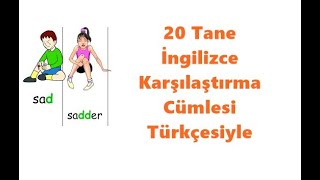 6 Sınıf İngilizce 20 Tane Karşılaştırma Cümlesi [upl. by Rentschler416]