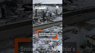 Snow Shrouds Ohio Tornado Damage [upl. by Ardnuassak]